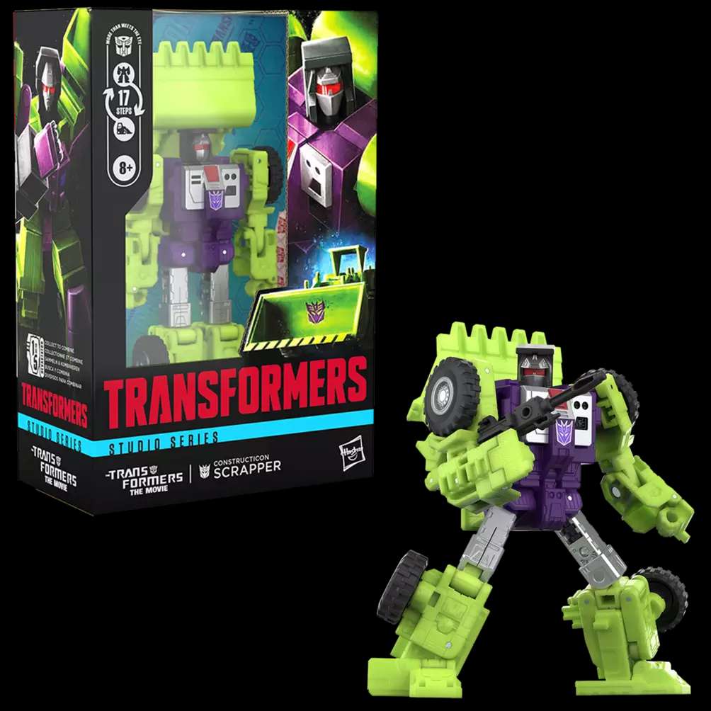 The Transformers: The Movie Generations Studio Series Voyager Class Action Figure Constructicon Scrapper