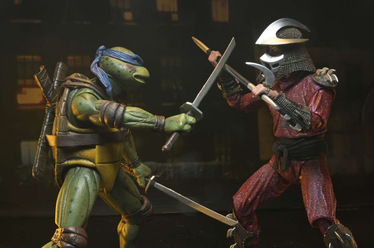Tmnt 1990 Roof Top Battle Shredder Vs Leo 2-Pack