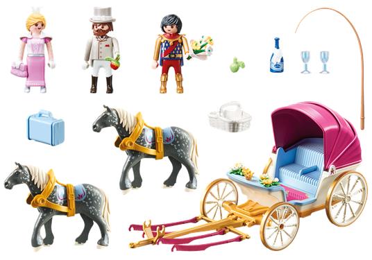 Playmobil 70499 Carrozza trainata da cavalli e coppia reale
