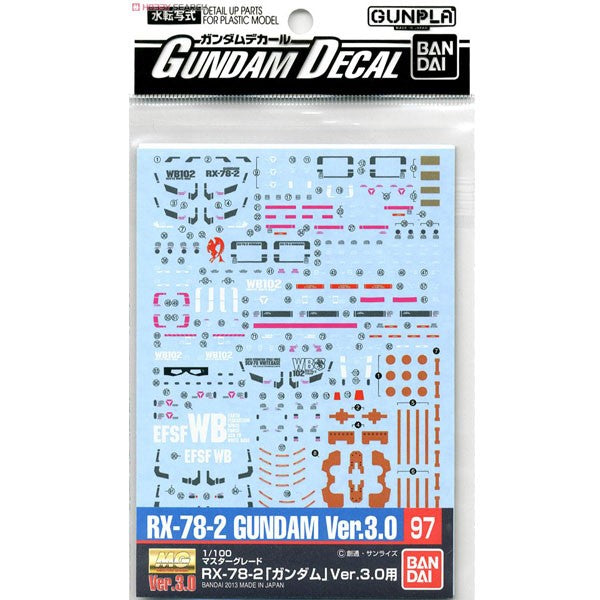 Gundam Decal MG for Gundam Ver.3.0