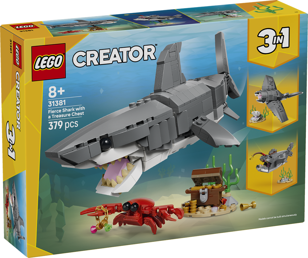 LEGO Creator 31381 Squalo con Scrigno del Tesoro