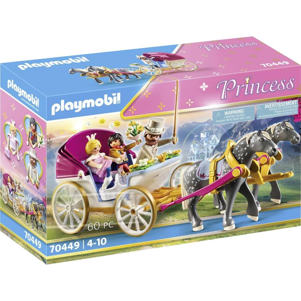Playmobil 70499 Carrozza trainata da cavalli e coppia reale