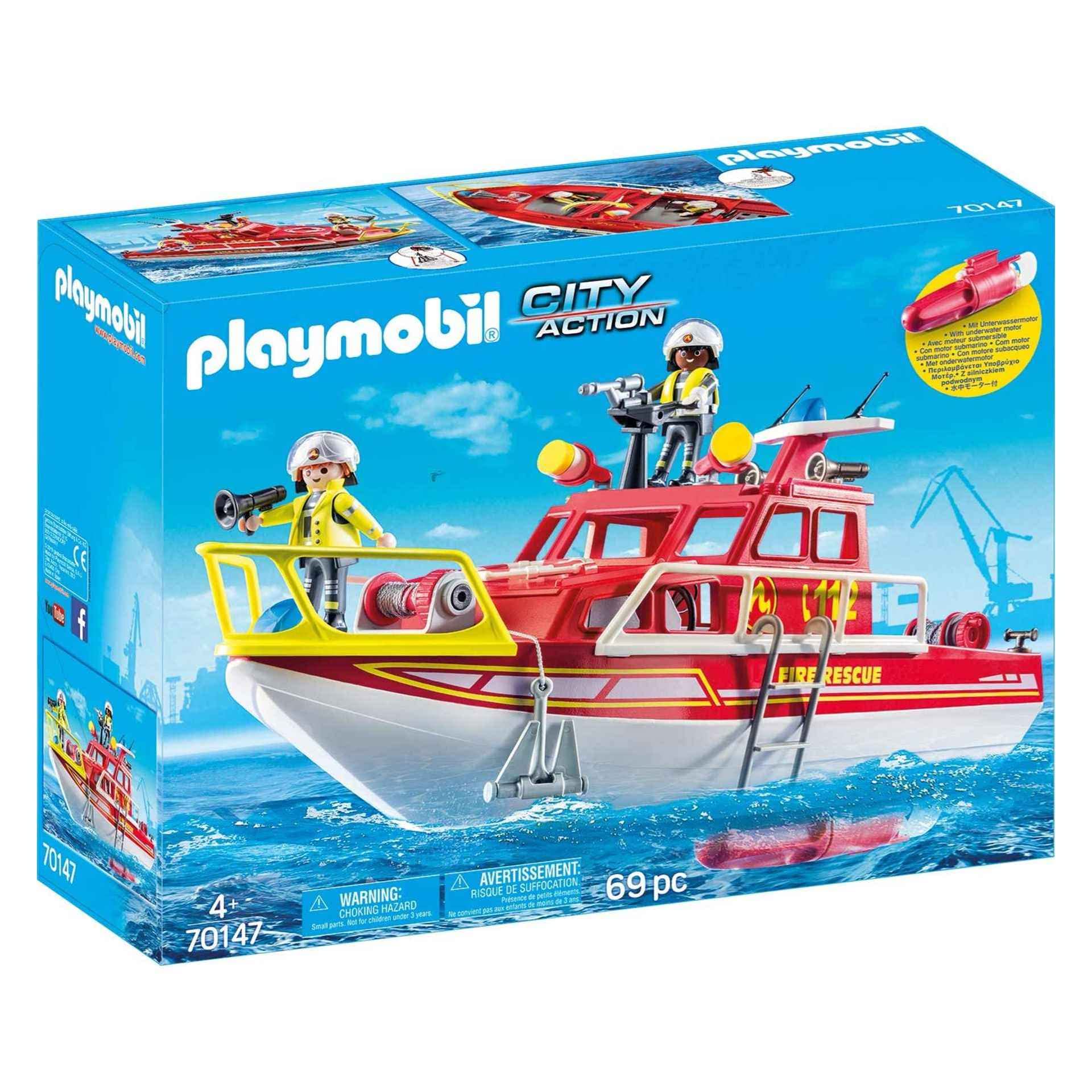 Playmobil 70147 -  Barca dei Vigili del Fuoco