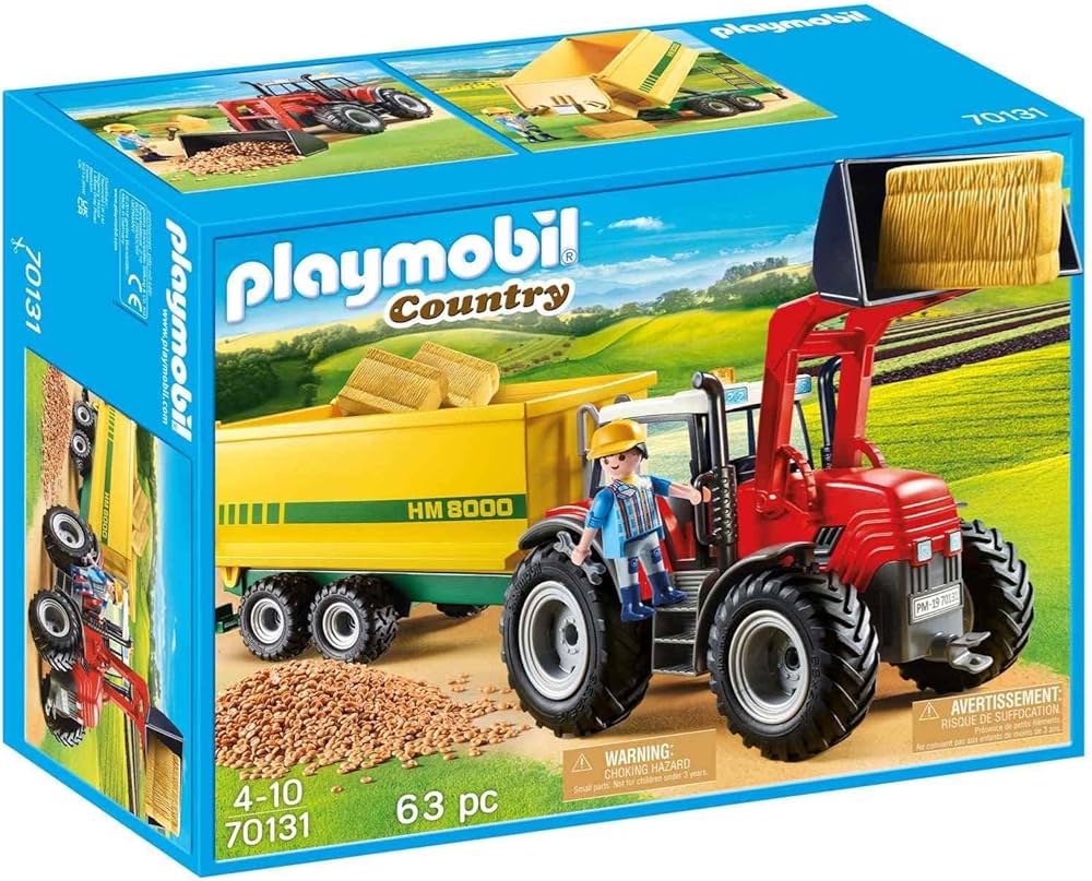 Playmobil Trattore con rimorchio