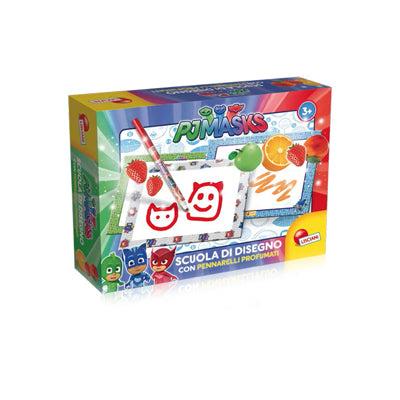 Gioco educativo pj masks scuola di disegno con pennarelli profumati