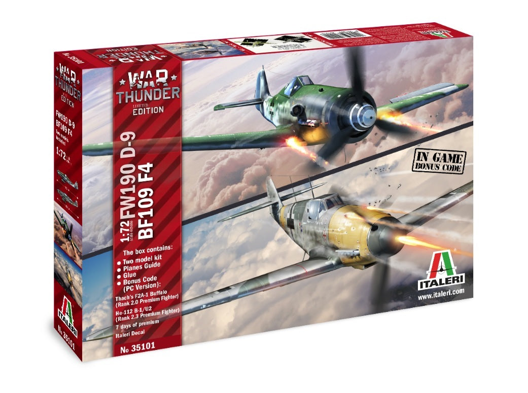 BF109 F-4 and FW 190 D9 - War Thunder