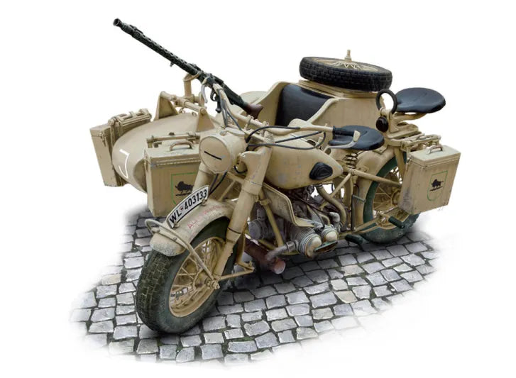 German Military Motorcycle with side car