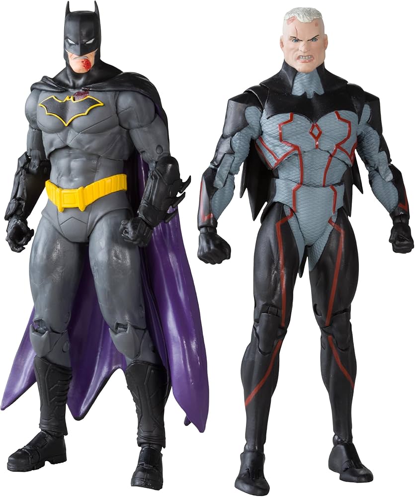 DC Collector Action Figures Pack of 2 Omega (Unmasked) & Batman (Bloody)(Gold Label)