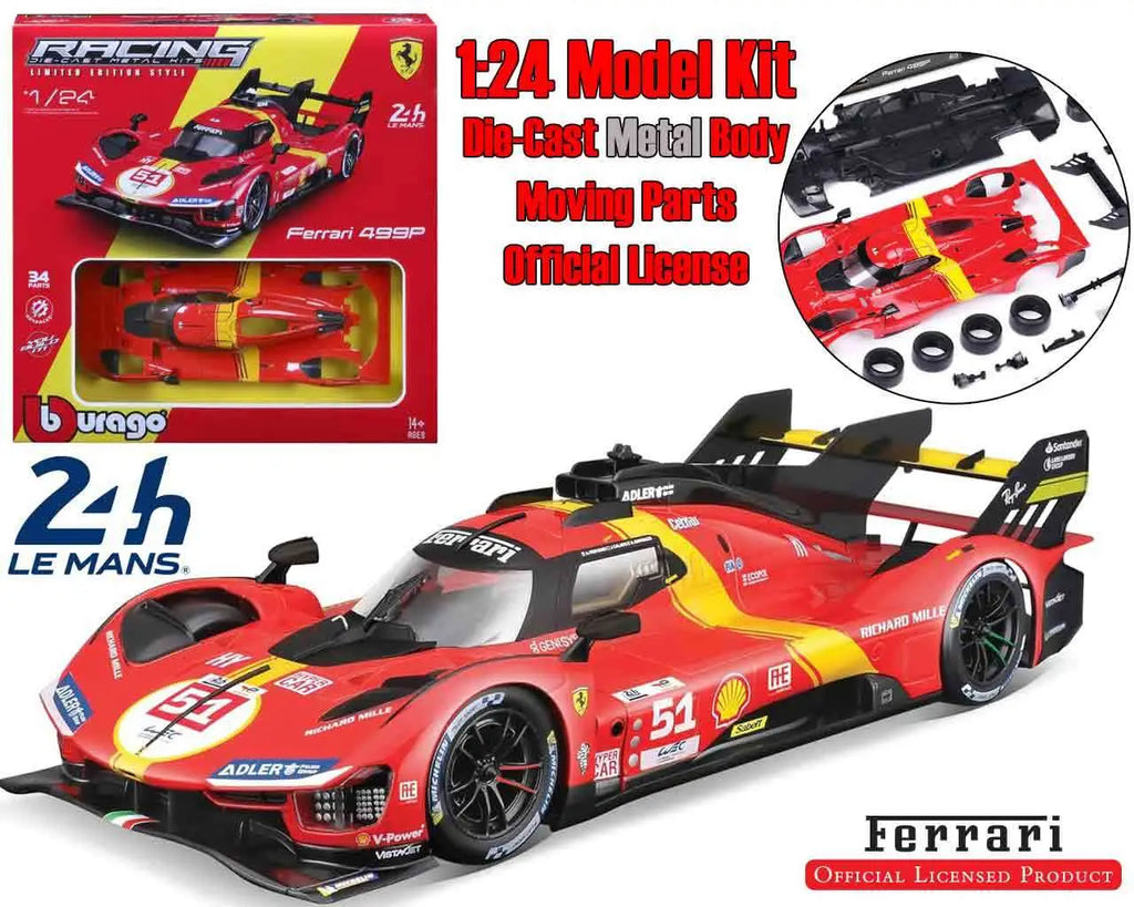 Ferrari 499p Lmh (2023 24h Le Mans Champion) - Model Kit 1:24