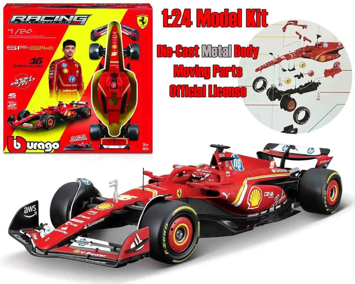 Ferrari F1 Sf-24 - N.16 Charles Leclerc With Helmet - Model Kit