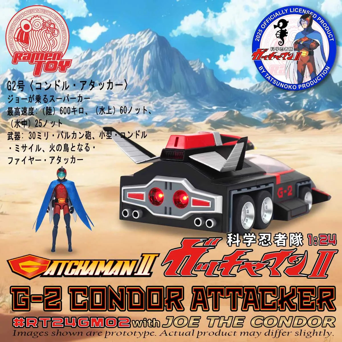 Gatchaman Ii G-2 Condor Attacker With Joe The Condor 1/24 Scale Set