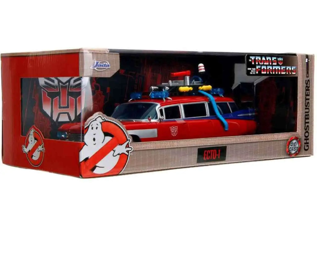 Ghostbusters X Transformers Ecto-1 X Optimus Prime 1/24 Die-cast Model Limited Edition