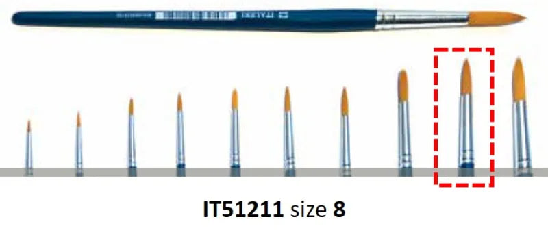 Italeri Size 8 Synthetic Round Brush
