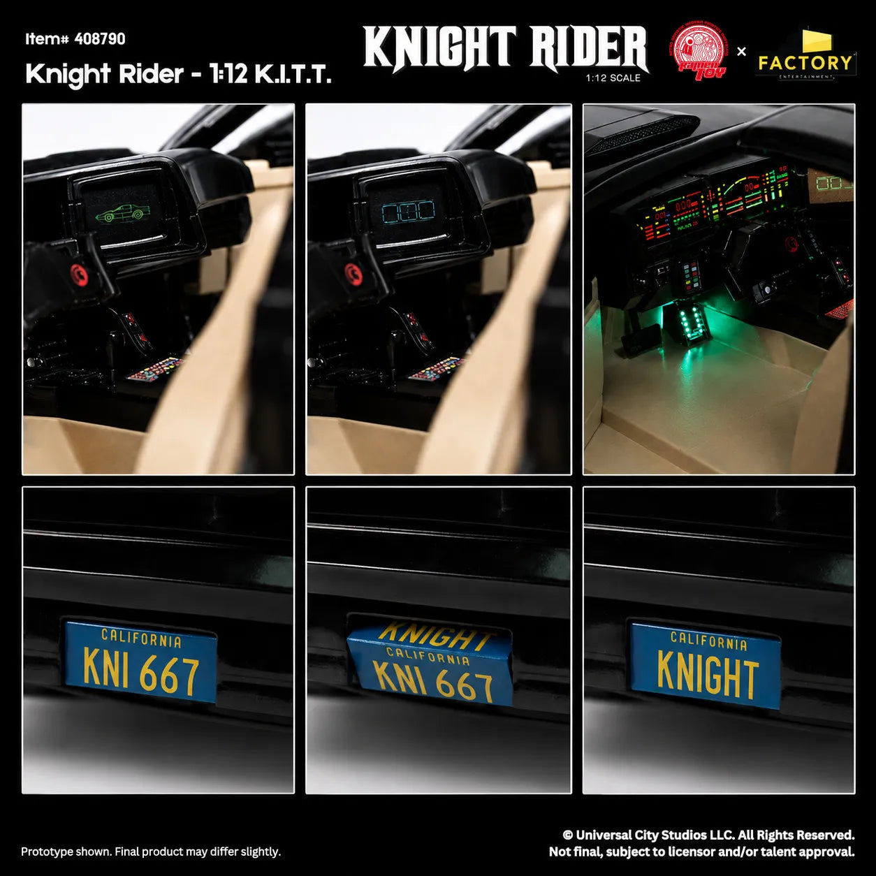 Knight Rider 1:12 Scale Kitt Vehicle & Michael Knight Action Figure