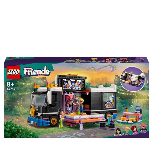 LEGO Friends 42619 Tour Bus delle Pop Star