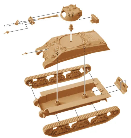 M4A2 Sherman III fast assembly