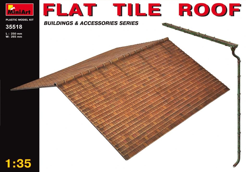 Flat tile roof
