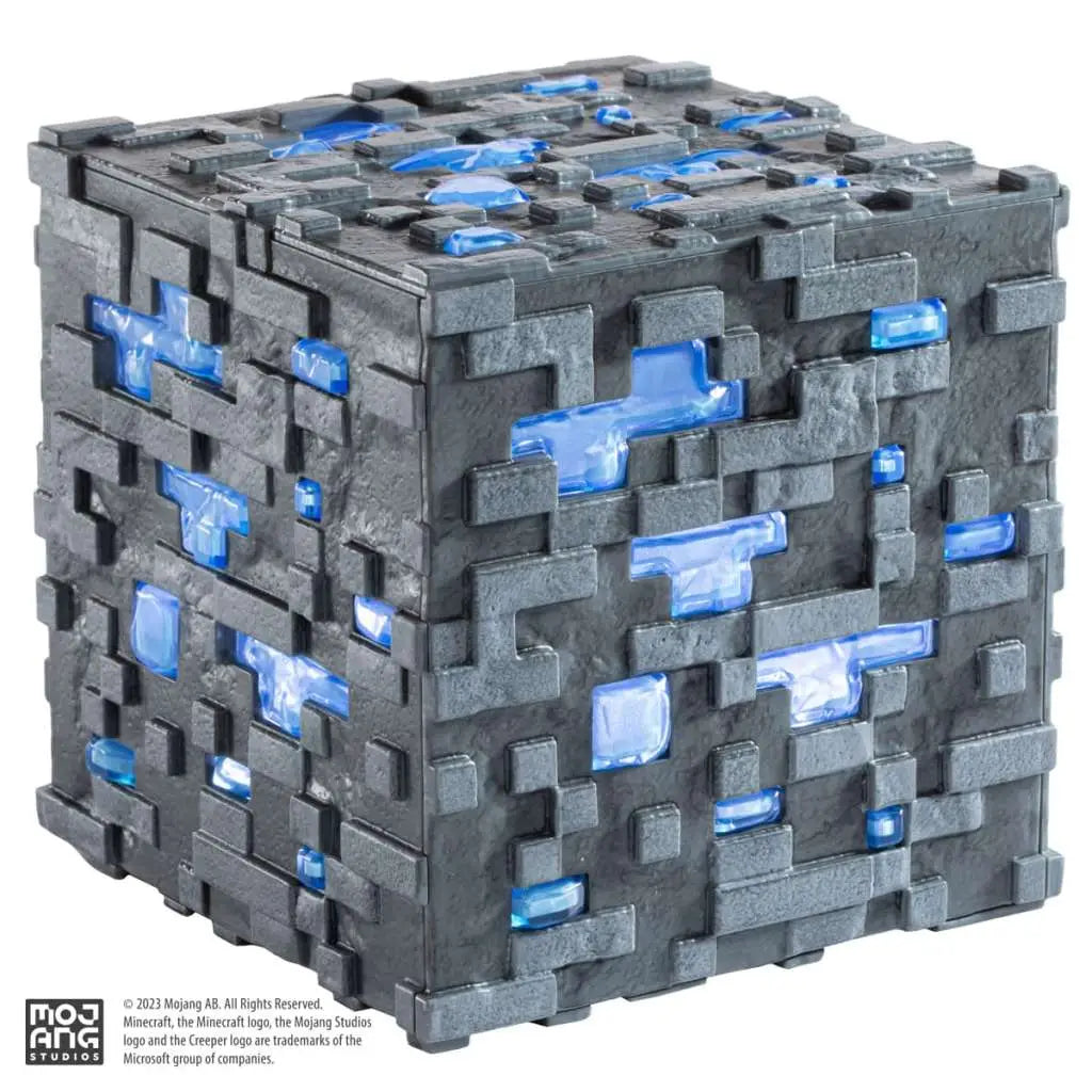 Minecraft Illuminating Diamond Ore Cube