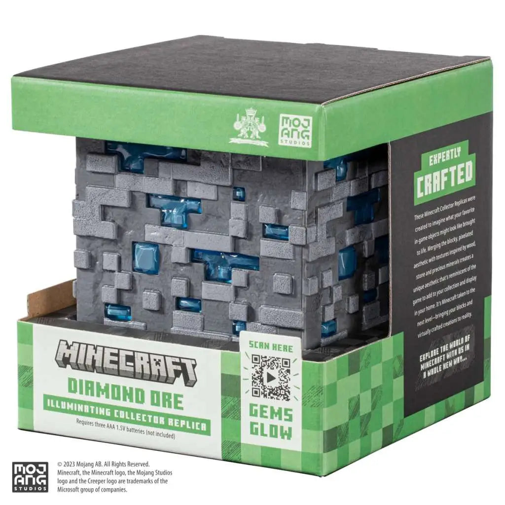Minecraft Illuminating Diamond Ore Cube