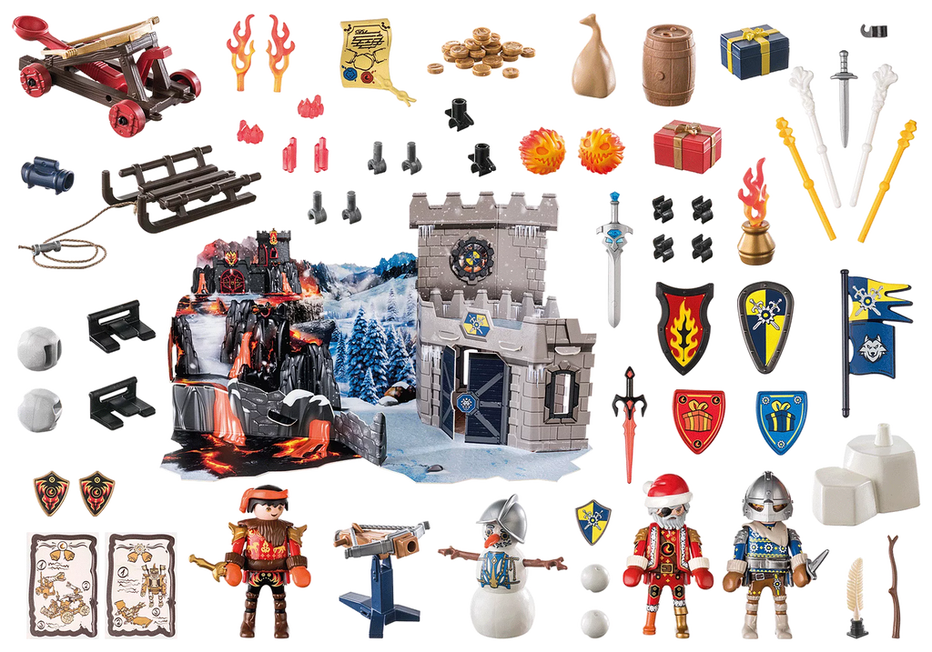 PLAYMOBIL Calendario dell’Avvento 71346 Novelmore Battaglia nella Neve