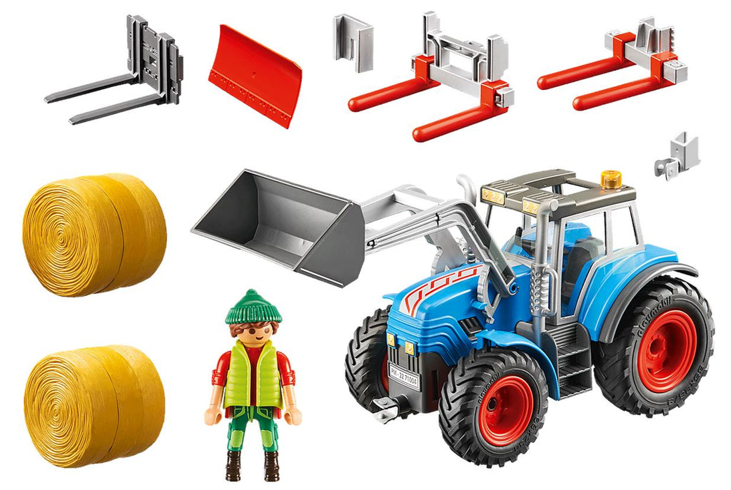 PLAYMOBIL Country 71004 Grande Trattore con Accessori e gancio di traino