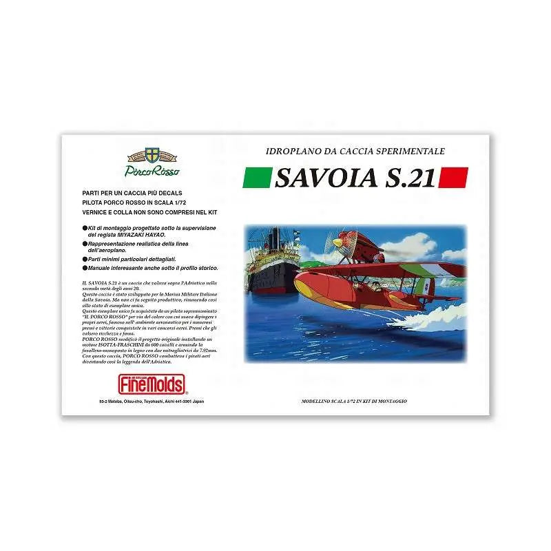 Porco Rosso Savoia S.21 Hydravion Prototype 1/72 Model Kit