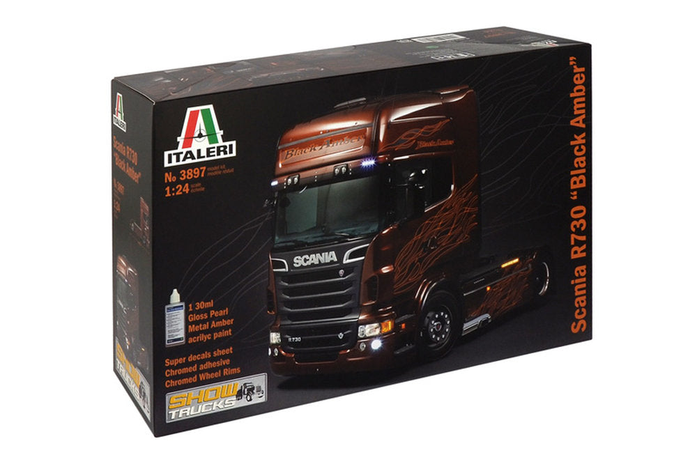 Scania R730 black amber