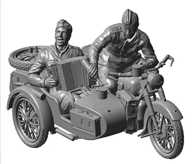SOVIET MOTORCYCLE W/SIDECAR M-72