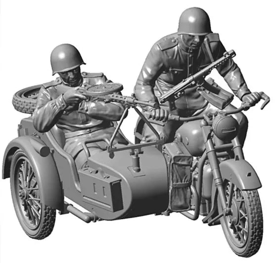 SOVIET MOTORCYCLE W/SIDECAR M-72
