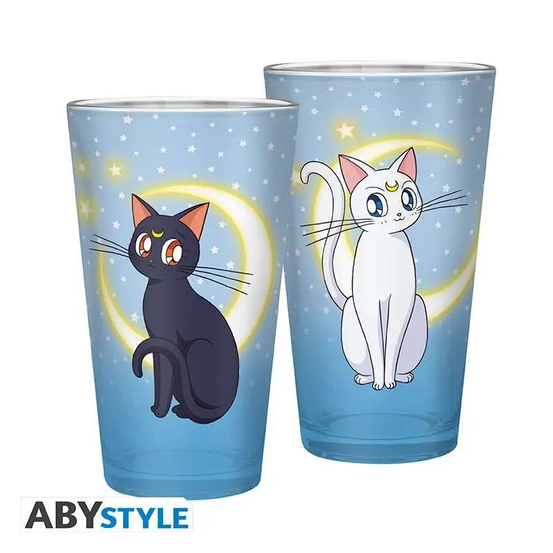 Sailor Moon Luna & Artemis Glass
