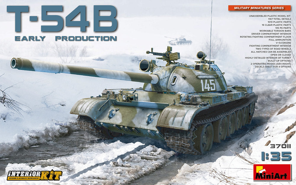 T-54B SOVIET MEDIUM TANK. EARLY PRODUCTION W/INTERIOR KIT