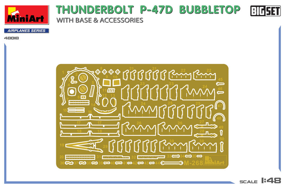 Thunderbolt P-47D Bubbletop w/Base & Accessories. Big Set