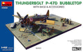 Thunderbolt P-47D Bubbletop w/Base & Accessories. Big Set