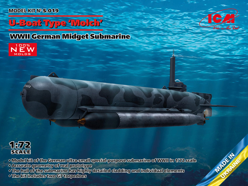 U-Boat Type Molch WWII German Midget Submarine