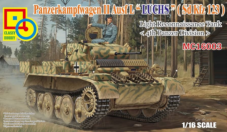 WWII PANZER II AUSF L LUCHS 4TH PANZER DIVISION by Classy Hobby