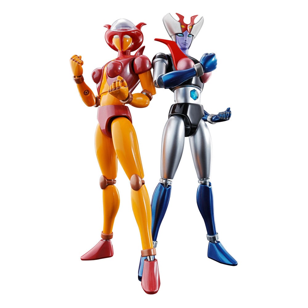 Mazinger Z Soul of Chogokin Diecast Action Figures GX-08R Aphrodai A vs GX-09R Minerva X