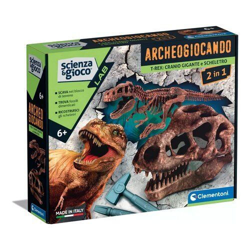 Archeogiocando T-rex cranio e scheletro