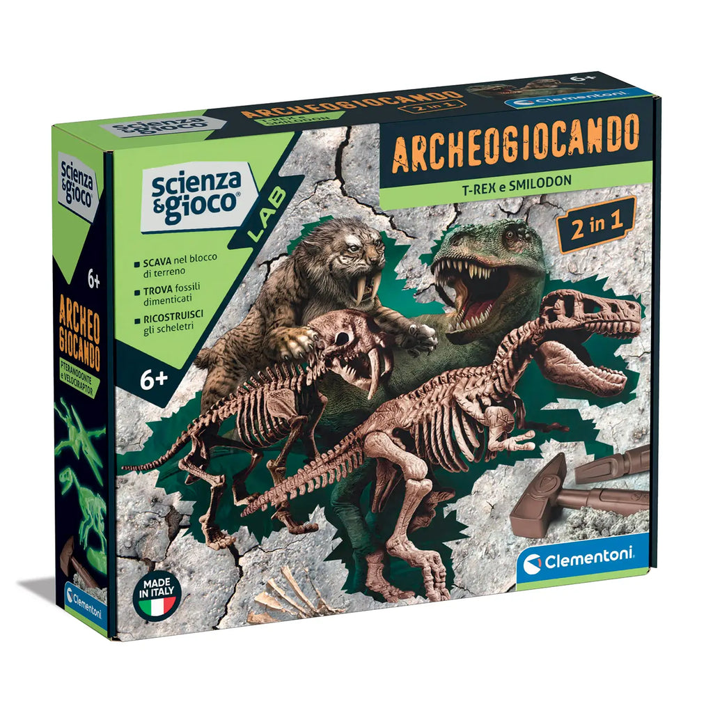 Scienza & Gioco – Archeogiocando T-Rex e Smilodon 2in1