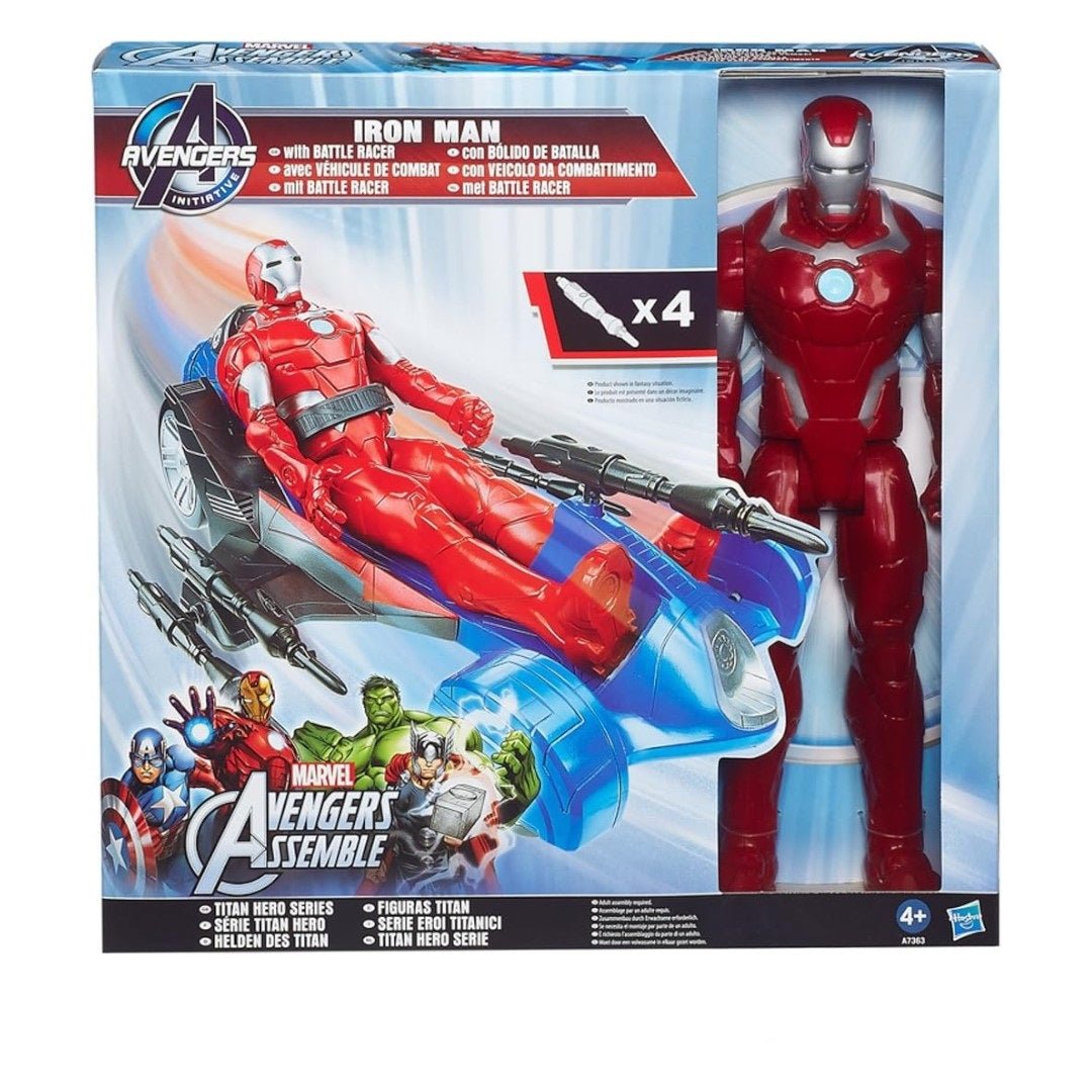 Hasbro - Avengers Iron Man 30 cm più veicolo
