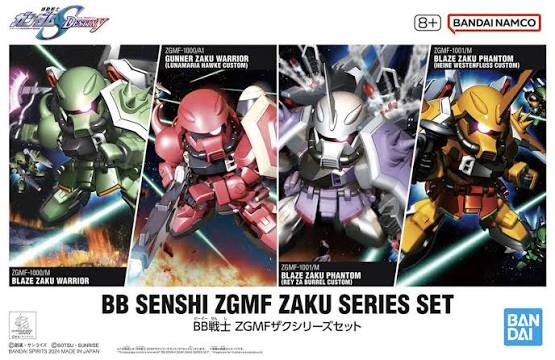 Bb Senshi Zgmf Zaku Series Set