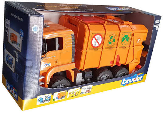 BRUDER 02760 – MAN TGA Trasporto Rifiuti arancione