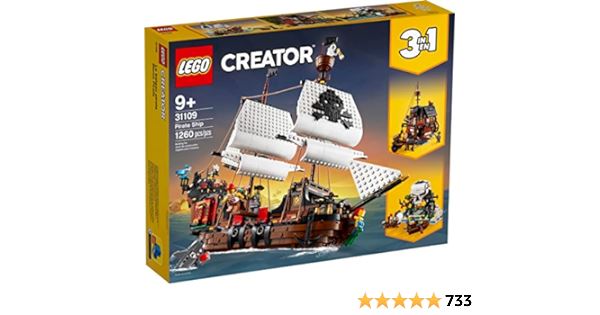 Lego 31109 – Galeone dei Pirati, Taverna e Isola del Teschio