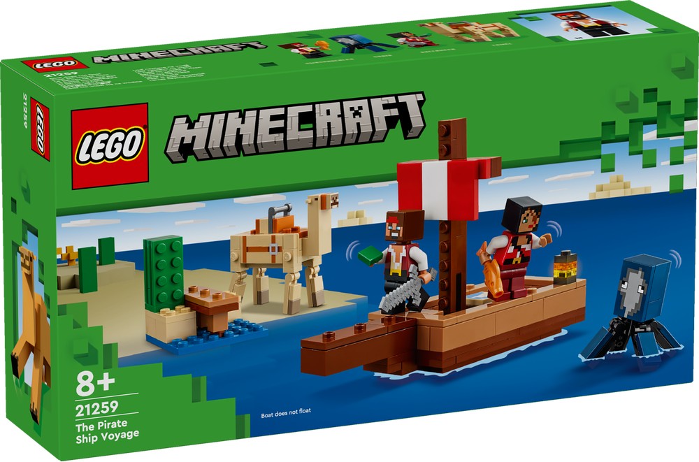 LEGO Minecraft 21259 Il Viaggio del Galeone dei Pirati