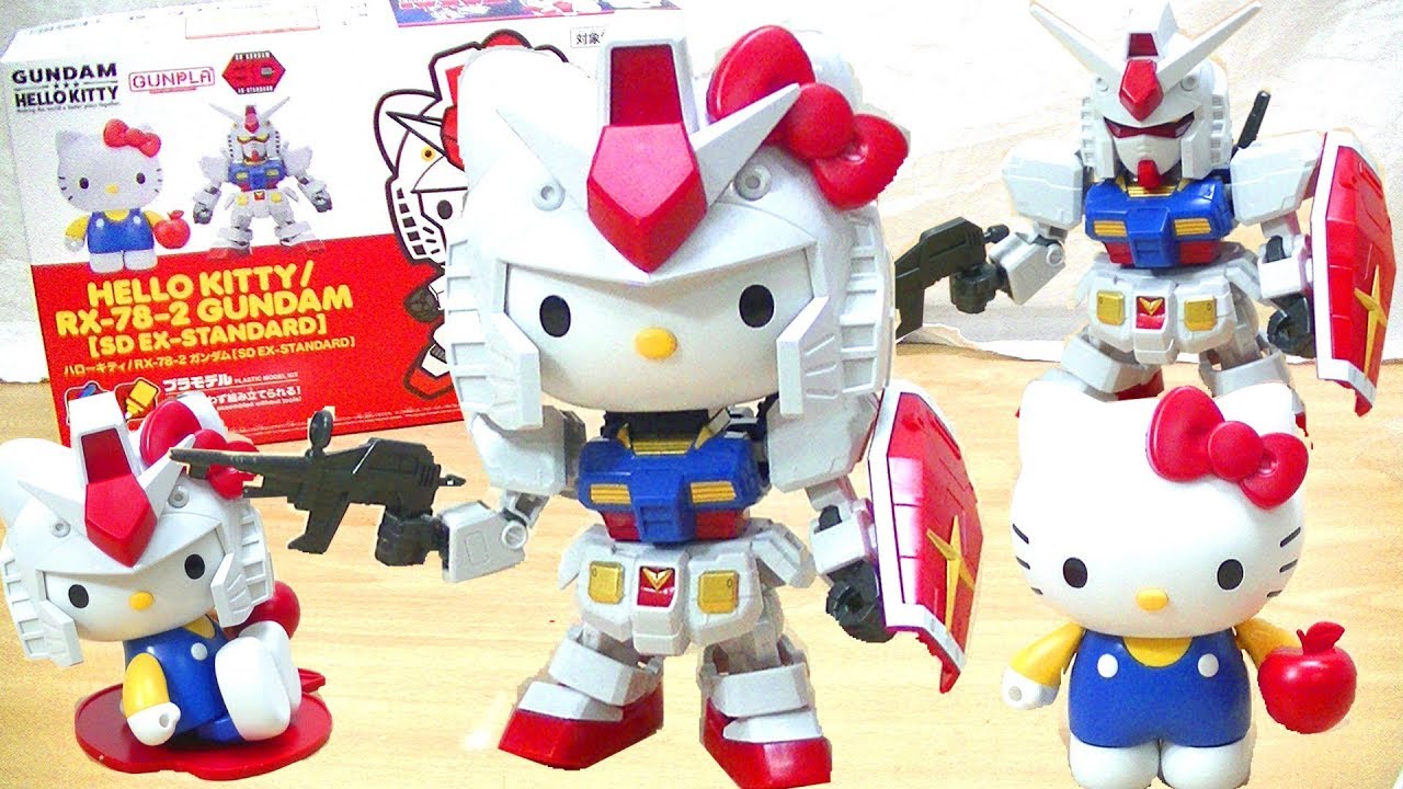 SD Hello Kitty Gundam RX-78-2 EX Stand