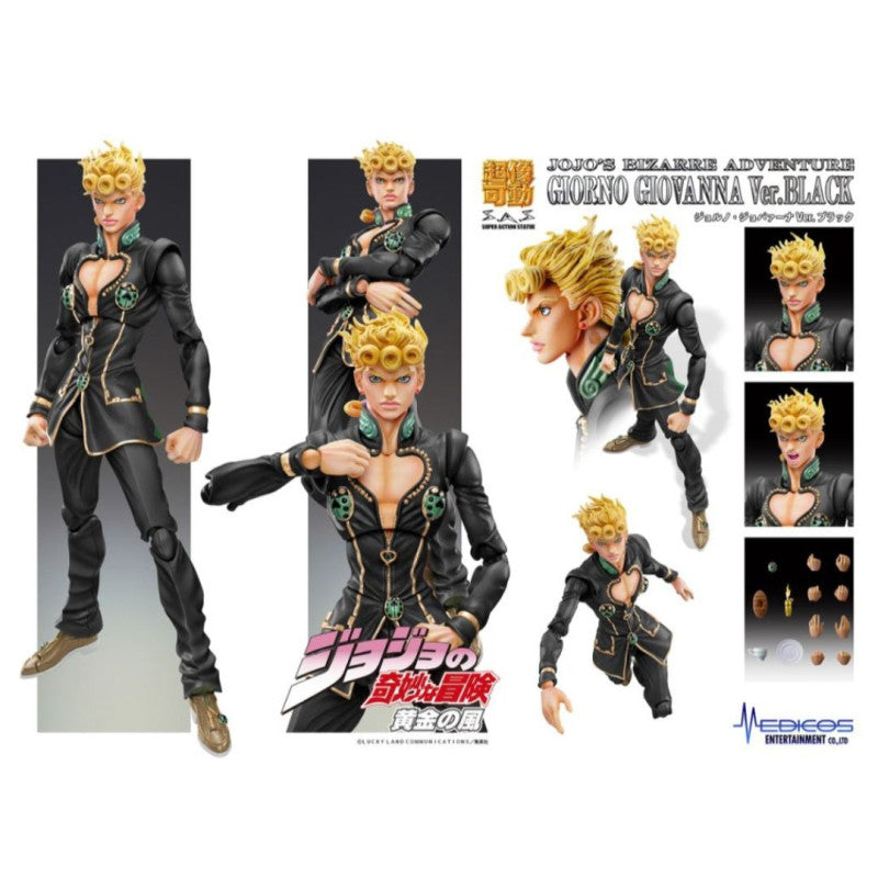 JoJo's Bizarre Adventure Part5 Super Action Action Figure Chozokado (Giorno Giovanna Ver. Black)