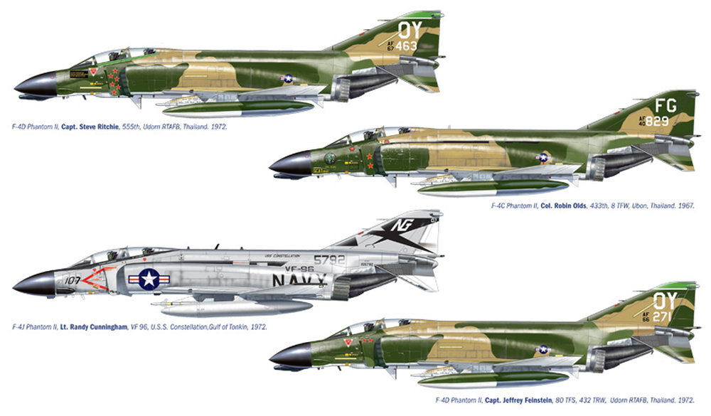 F-4 C/D/J Phantom II Aces USAF-US Navy Vientnam
