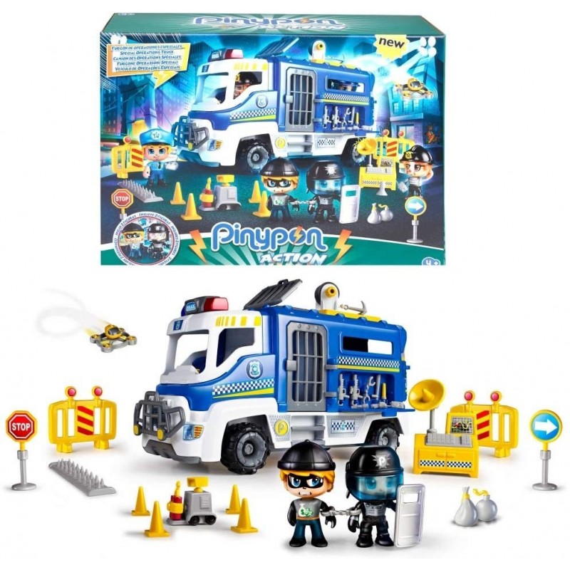 Pinypon Action – Camion polizia + 2 personaggi