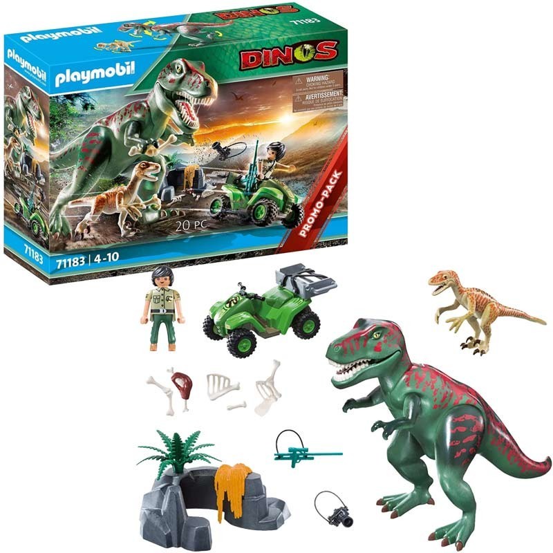 PLAYMOBIL 71183 Esploratore con Quad e Tirannosauro