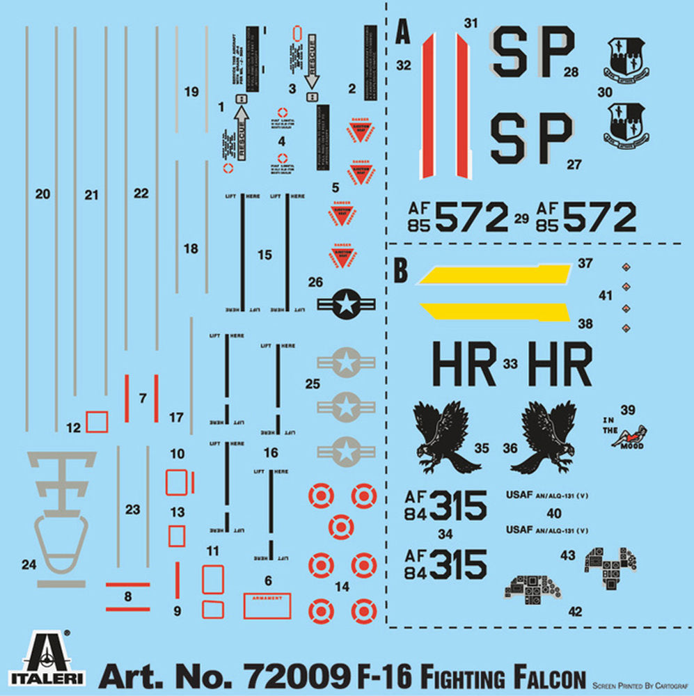 F-16 C/D Night Falcon COMPLETE SET