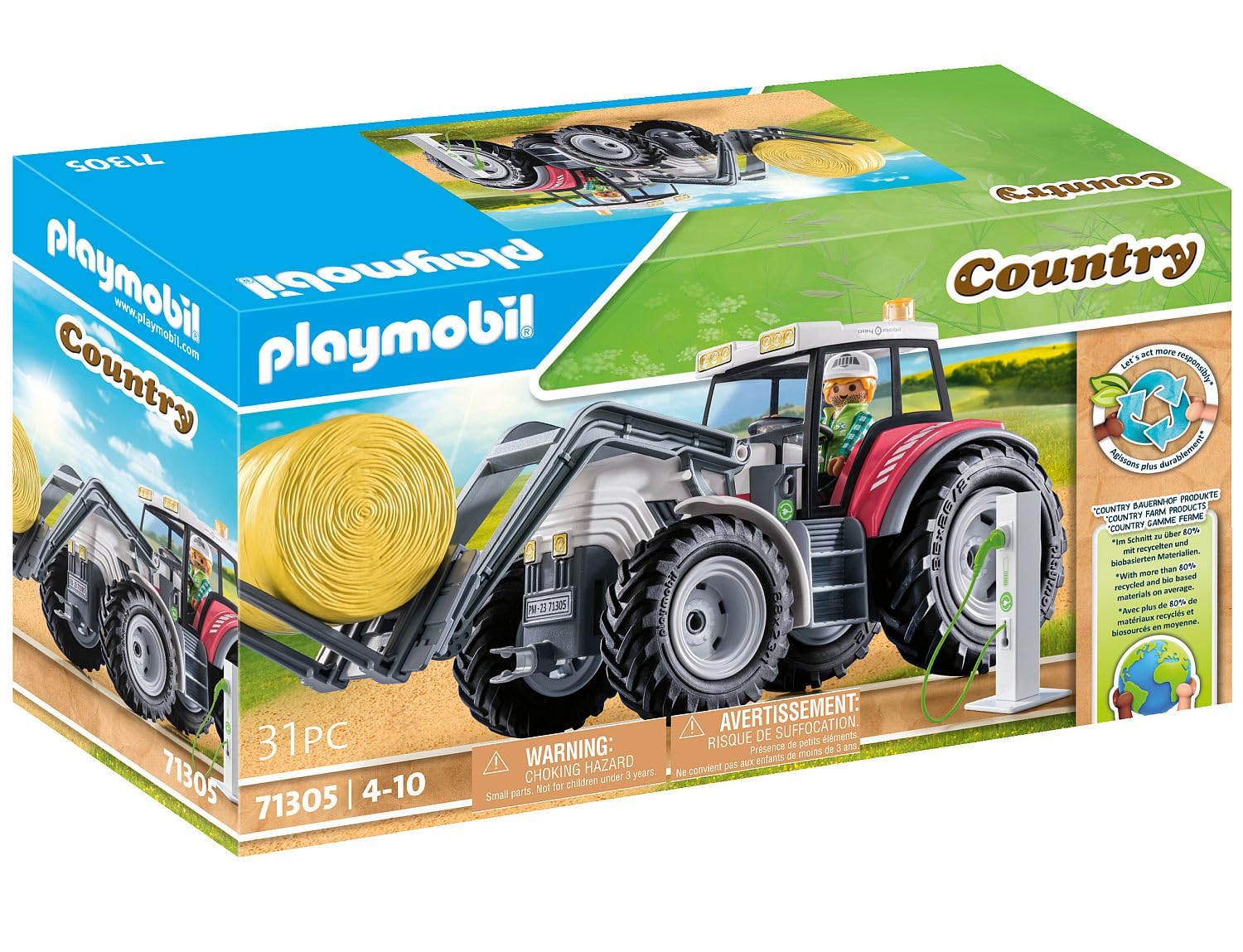 PLAYMOBIL Farm 71305 Trattore con Accessori